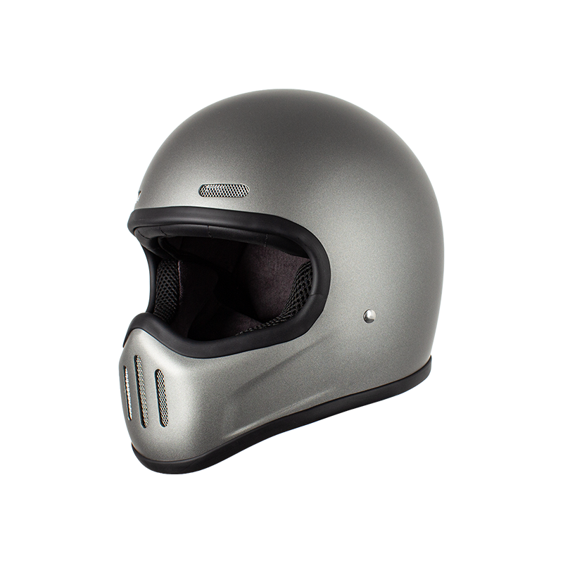 RETRO-CARBON-INTEGRALHELM FÜR MOTORRAD