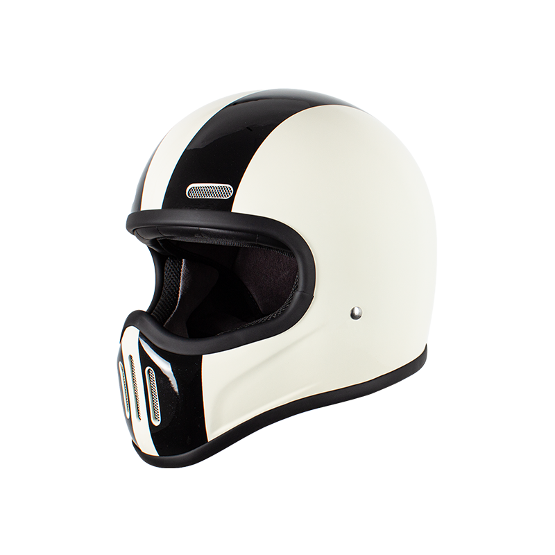 RETRO-CARBON-INTEGRALHELM FÜR MOTORRAD