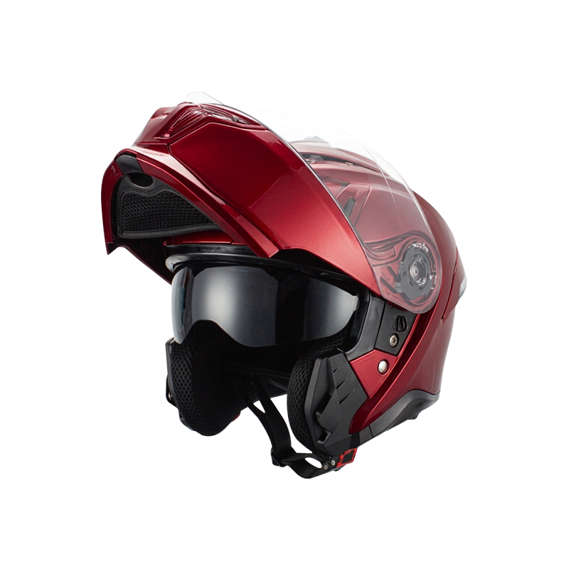 Klapphelm für Motorrad mit Doppelscheibe und Bluetooth