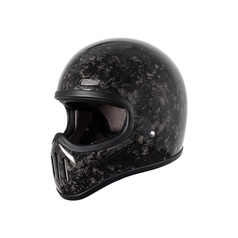 RETRO-CARBON-INTEGRALHELM FÜR MOTORRAD